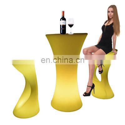 Banquet cocktail table led bar stool illuminated outdoor furniture lighting portable bar tables outdoor chair lumineuse table