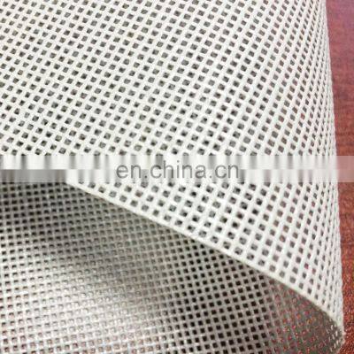 Heavy Duty White Waterproof PVC Vinyl Coated Polyester 500gsm Mesh Fabric for Outdoor Furniture photo-5