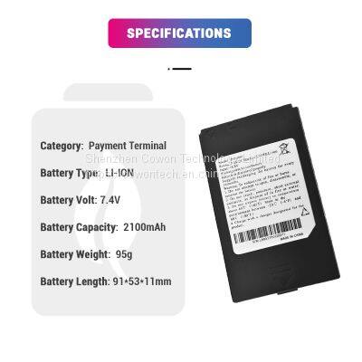 7.4V 2150mAh Li-ion Replacement Battery New8110 NEW 8110 IP425085 Lithium Ion for NEWPOS Pos Machine photo-2