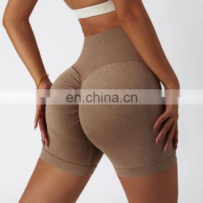 Hot Sale Gym Seamless Biker Shorts High Waist Yoga Scrunch Butt Leggings