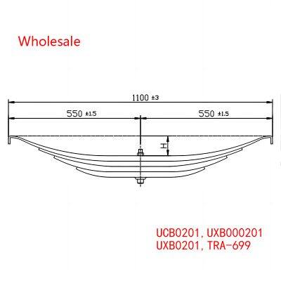 UCB0201, UXB000201, UXB0201, TRA-699 Traily Trailer Parabolic Spring Arm Wholesale For Fruehauf photo-2