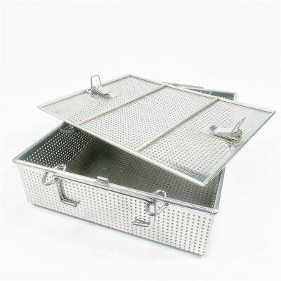 304 316 316L Stainless Steel Metal Wire Mesh Sterilization Basket Medical Ultrasonic Cleaning