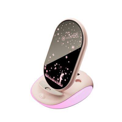 magnetic portable Luminous Logo Wireless Charger Mobile Phone with led light