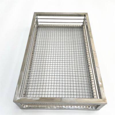 Customized High Quality 304 Stainless Steel Woven Wire Mesh Basket For Cleaning