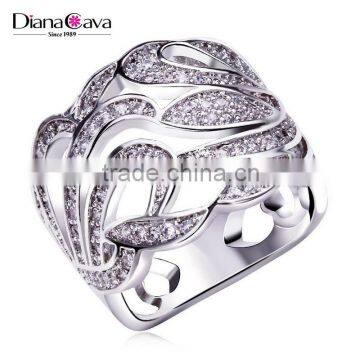 Latest Design Party Dress Cubic Zirconia Chunky Big Size Women Gold Wedding Ring photo-2