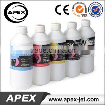 1 Liter CMYKW Textile Ink for DTG Printer