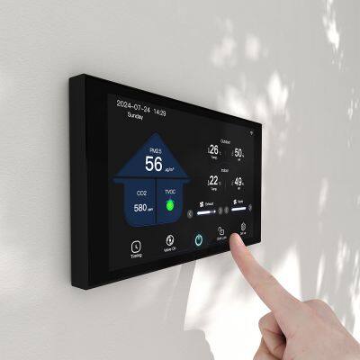 7 Inch Fresh Air Ventilation HVAC Fan Smart Controller With PM2.5 CO2 Sensors WIFI Remote Controller Used for AC DC EC Fans photo-5