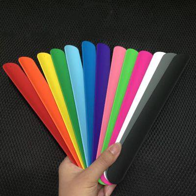 Custom Safety Silicone Eco-friendly Logo Printed Kids Slap Band for Advertising Promotional