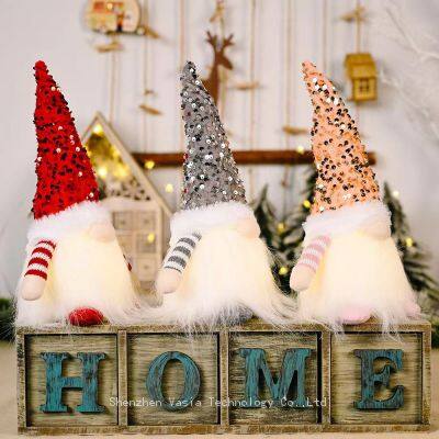Luminescent Christmas Dolls - Rudolph Ornaments with Lights for Art Decor Wholesale Gifts