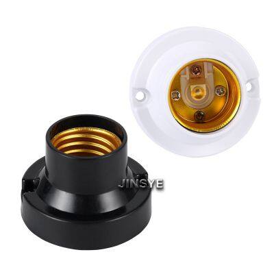 Черно-белая ламповая патронка E27, настенная потолочная ламповая патронка, ламповый разъем