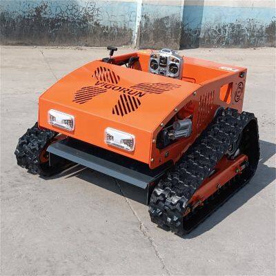 Gasoline/Electric Hybrid Cordless Remotely Controlled Lawn Cutting Machine 800mm Cutting Width 4Km/H Speed High Torque Engine photo-6