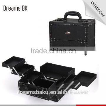 Factory Custom PVC professional beauty box makeup vanity case for artist train case