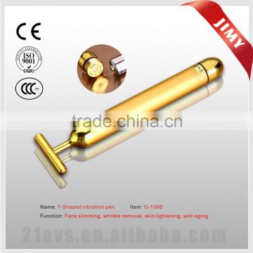 24k golden T shape Bar face lifting device home