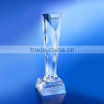 wholesale crystal glass bowling trophy for gifts