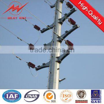 galvanized steel electrical pole, power transmission line pole