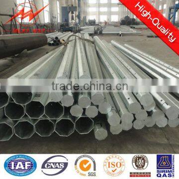 BV 15m 12KN outdoor galvanized steel lamp post light pole for Africa