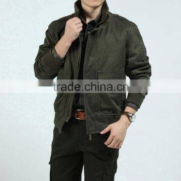 Men's Army Green Winter Garments Leisure Coat Plus Size Clothing