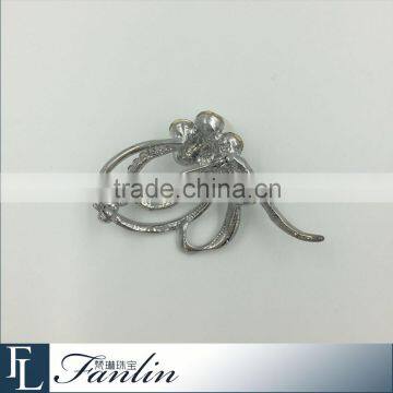 New Fashion Rhinestone Freshwater Pearl Brooch photo-2