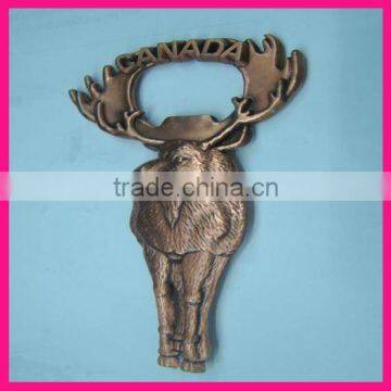 fashion canada deer head animal shaped metal beer bottle opener souvenirs gift can opener