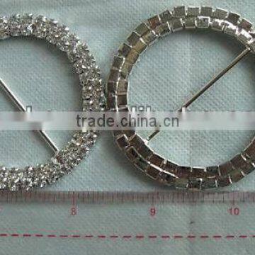 RHINESTONE BUCKLES SLIDER/METAL BASE, HLWJ SILVER COLOR