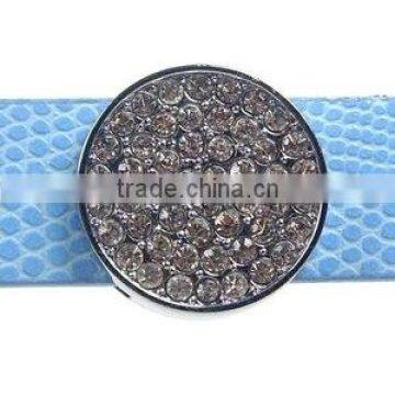 Zin Alloy Round Circle Slide Beads