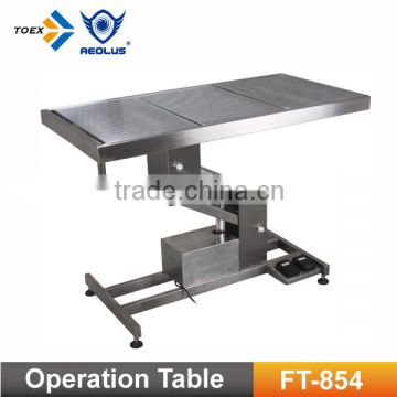 Stainless Steel Electric Lifting Veterinary Surgical Table FT-854