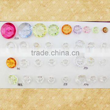 New material clear plastic button
