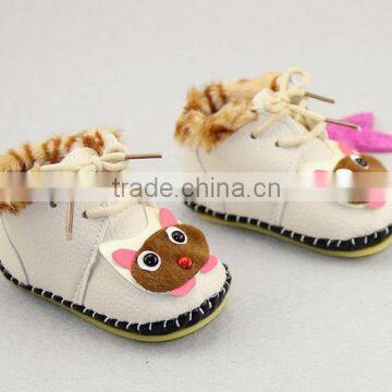 2015 New Children Baby Winter Shoes Children Baby Toddler Soft Bottom Pure Handmade Leather Shoes