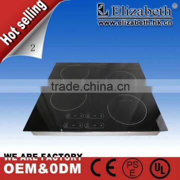 High quality 4 burner touch control electric induction cooker/cooktop from good kitchen appliance with CB