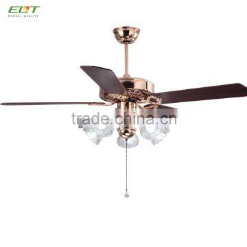 Popular 52 inch Greenhouse exhaust decorative fan ceiling with led light