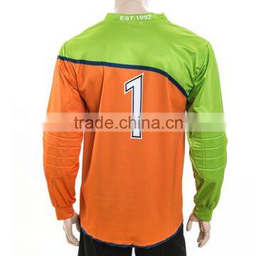 Wholesale v Neck Printing Sponge Patch Sewing on Elbow Soccer Jersey Goalkeeper Shirt photo-2