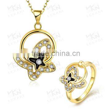 2015 Latest Design Fashion 18k Gold Plated Jewelry Set