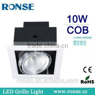 Ronse 10W cob grille light square recessed ce rohs office lighting(RS-2106-1(C))