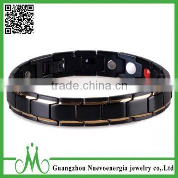 Factory wholesale stainless steel bracelet with negative ion jewelry