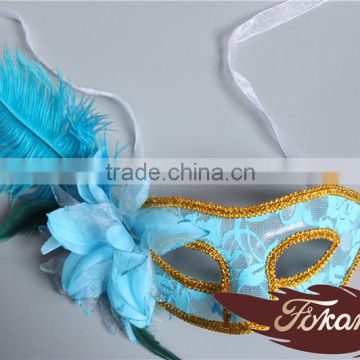 Wholesale Blue Adult Sex Ostrich Feather Mask For Party City Supplies