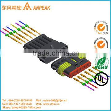 Automotive Waterproof Male Female Amp 6-pin Connector