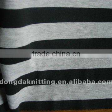 32s97%cotton3%spandex striped jersey knitted fabric