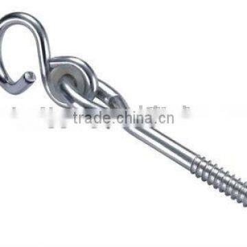 Steel Electric Galvanized 10.6*180mm Swing Hook With Bolt, Iron Thread photo-2