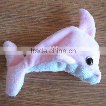 Grow in water plush toys,pink dolphin stuffed toy