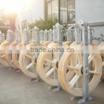 large diameter Conductor pulley blocks or single roller blocks