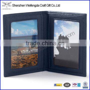 Top Grain Fashion Travel Leather Handmade Bifold Photo Frames