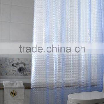 100% Pvc Hot Selling Soild Color Printed Bathroom Curtain