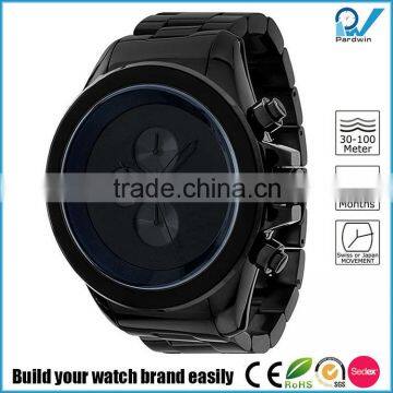 steel coating smooth PVD black polished Watches