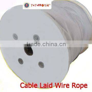 Cable laid wire rope 7*7*19