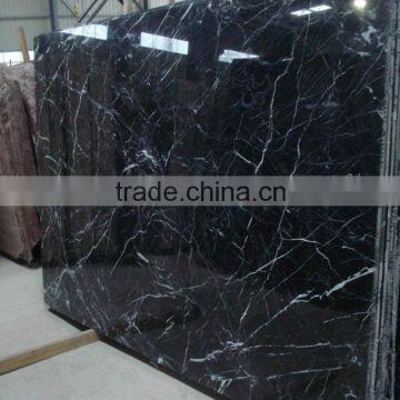 Hot Nero black cheap slab 60x60 marble tile for Interior decoration