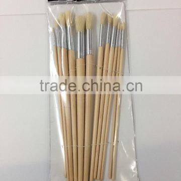 promotional artist brush set,decorative artist brush ,wooden handle with natrual pure bristle