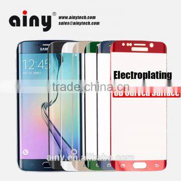New product 2016 3D plating full cover tempered glass for samsung galaxy s6 edge plus