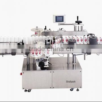 Automatic twosides adhesive labeling machine