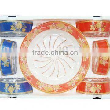 High quality glass bowl set,7pcs bowl set with fresh design