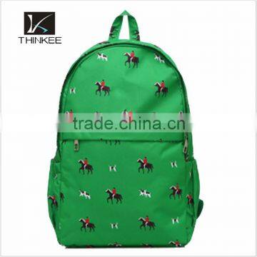 Promotional cheap polyester waterproof backpack/colorful or printed school backpack